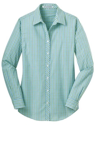 L654 - Port Authority Ladies Long Sleeve Gingham Easy Care Shirt