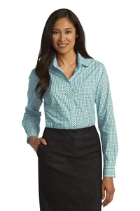 L654 - Port Authority Ladies Long Sleeve Gingham Easy Care Shirt