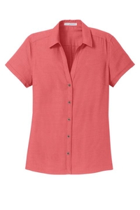 L662 - Port Authority Ladies Textured Camp Shirt
