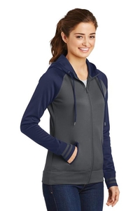 LST236 - Sport-Tek Ladies Sport-Wick Varsity Fleece Full-Zip Hooded Jacket