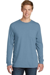 PC099LSP - Port & Company Pigment Dyed Long Sleeve Pocket Tee