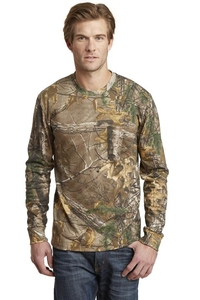 S020R - Russell Outdoors Realtree Long Sleeve Explorer 100% Cotton T-Shirt with Pocket