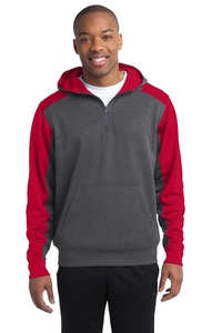 ST249 - Sport-Tek  Tech Fleece Colorblock 1/4-Zip Hooded Sweatshirt