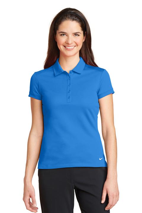 746100 - Nike Golf Ladies Dri-FIT Solid Icon Pique Modern Fit Polo.  746100