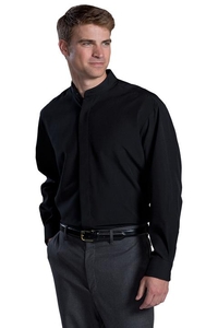 1392 - Edwards Men's Long Sleeve Batiste Banded Collar Shirt