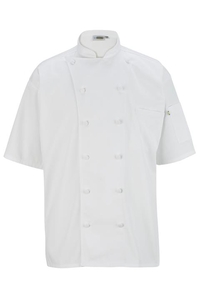 3331 - Edwards Men's 12 Button Short Sleeve Chef Coat with Mesh Back