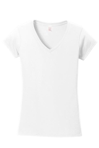 64V00L - Gildan Softstyle Junior Fit V-Neck T-Shirt