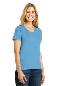 5780 - Hanes Ladies Tagless 100% Cotton V-Neck T-Shirt