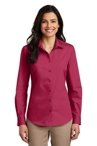 LW100 - Port Authority Ladies Long Sleeve Carefree Poplin Shirt