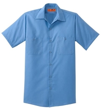 CS20 - Red Kap Short Sleeve Striped Industrial Work Shirt