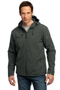 J706 - Port Authority Textured Hooded Soft Shell Jacket