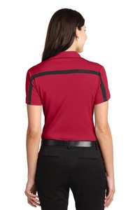 L547 - Port Authority Ladies Silk Touch Performance Colorblock Stripe Polo