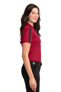 L547 - Port Authority Ladies Silk Touch Performance Colorblock Stripe Polo