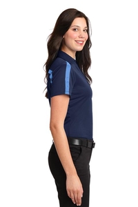 L547 - Port Authority Ladies Silk Touch Performance Colorblock Stripe Polo