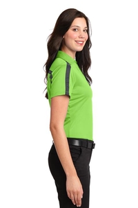 L547 - Port Authority Ladies Silk Touch Performance Colorblock Stripe Polo