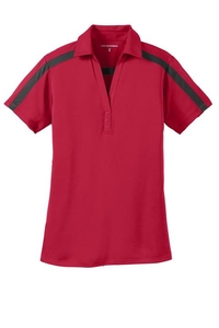 L547 - Port Authority Ladies Silk Touch Performance Colorblock Stripe Polo