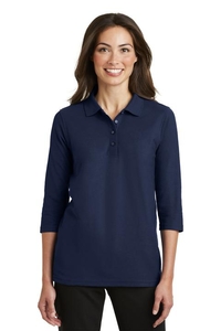 L562 - Port Authority Ladies Silk Touch 3/4-Sleeve Polo