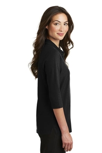 L562 - Port Authority Ladies Silk Touch 3/4-Sleeve Polo