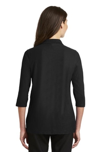 L562 - Port Authority Ladies Silk Touch 3/4-Sleeve Polo