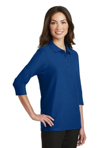 L562 - Port Authority Ladies Silk Touch 3/4-Sleeve Polo
