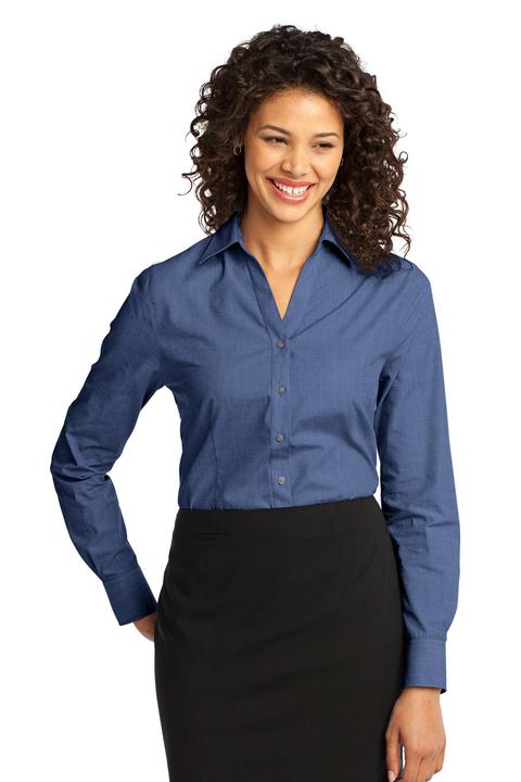 L640 - Port Authority Ladies Crosshatch Easy Care Shirt