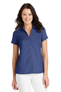 L662 - Port Authority Ladies Textured Camp Shirt