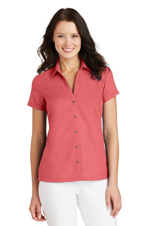 L662 - Port Authority Ladies Textured Camp Shirt