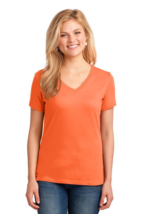 LPC54V - Port & Company Ladies Core Cotton V-Neck Tee