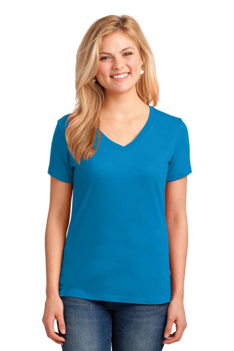 LPC54V - Port & Company Ladies Core Cotton V-Neck Tee