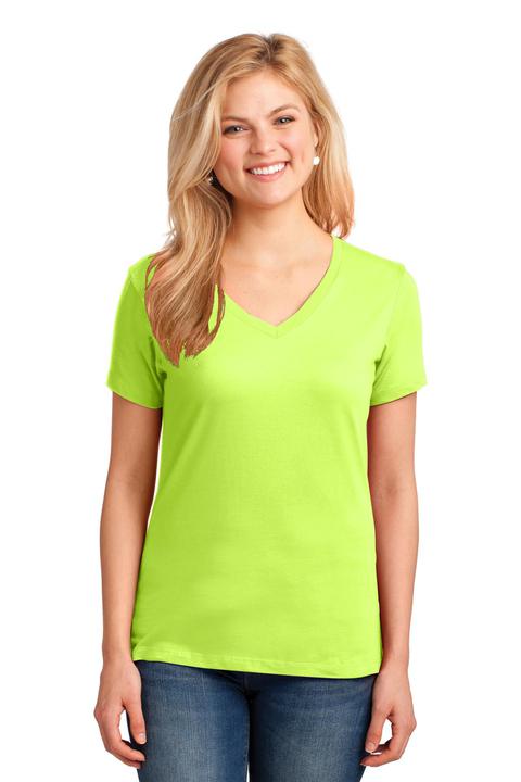 LPC54V - Port & Company Ladies Core Cotton V-Neck Tee