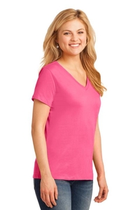 LPC54V - Port & Company Ladies Core Cotton V-Neck Tee