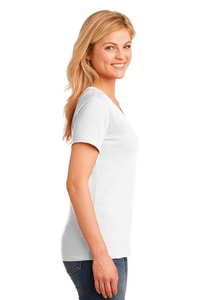LPC54V - Port & Company Ladies Core Cotton V-Neck Tee