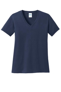LPC54V - Port & Company Ladies Core Cotton V-Neck Tee