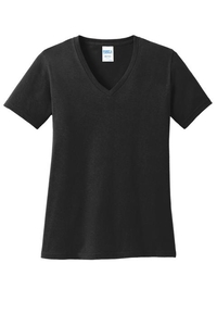 LPC54V - Port & Company Ladies Core Cotton V-Neck Tee