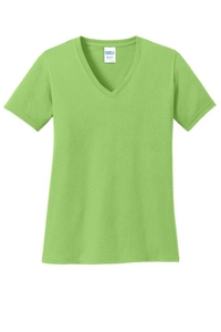 LPC54V - Port & Company Ladies Core Cotton V-Neck Tee