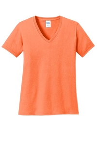 LPC54V - Port & Company Ladies Core Cotton V-Neck Tee