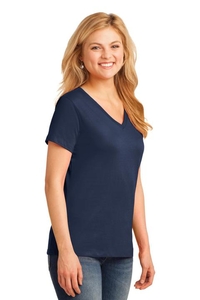 LPC54V - Port & Company Ladies Core Cotton V-Neck Tee