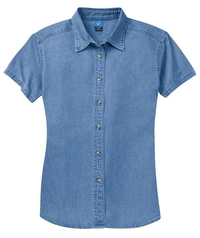 LSP11 - Port & Company Ladies Short Sleeve Value Denim Shirt