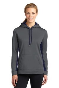 LST235 - Sport-Tek Ladies Sport-Wick Fleece Colorblock Hooded Pullover
