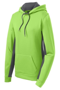 LST235 - Sport-Tek Ladies Sport-Wick Fleece Colorblock Hooded Pullover