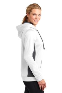 LST235 - Sport-Tek Ladies Sport-Wick Fleece Colorblock Hooded Pullover