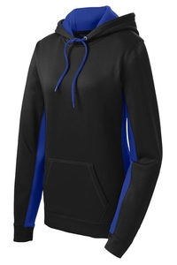 LST235 - Sport-Tek Ladies Sport-Wick Fleece Colorblock Hooded Pullover