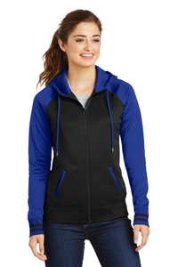 LST236 - Sport-Tek Ladies Sport-Wick Varsity Fleece Full-Zip Hooded Jacket