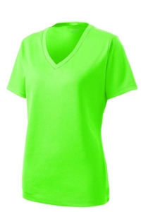 LST340 - Sport-Tek Ladies PosiCharge RacerMesh V-Neck Tee