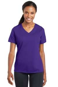 LST340 - Sport-Tek Ladies PosiCharge RacerMesh V-Neck Tee