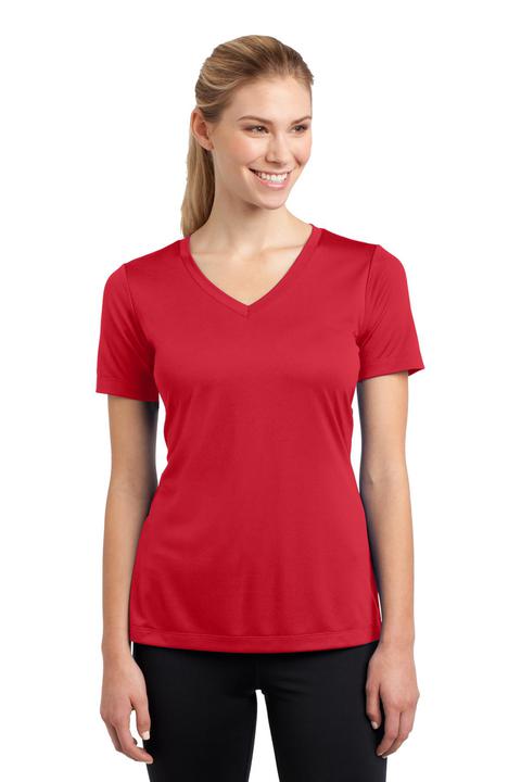 LST353 - Sport-Tek Ladies PosiCharge Competitor V-Neck Tee