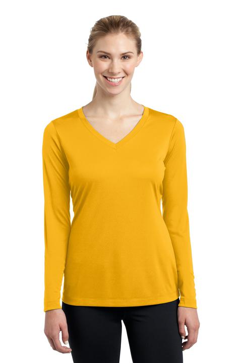 LST353LS - Sport-Tek Ladies Long Sleeve PosiCharge Competitor V-Neck Tee
