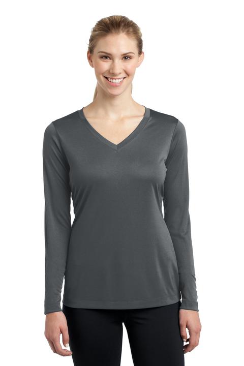 LST353LS - Sport-Tek Ladies Long Sleeve PosiCharge Competitor V-Neck Tee