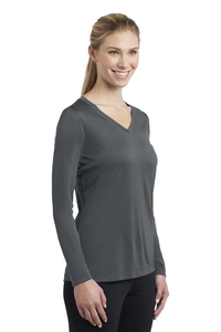 LST353LS - Sport-Tek Ladies Long Sleeve PosiCharge Competitor V-Neck Tee