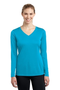 LST353LS - Sport-Tek Ladies Long Sleeve PosiCharge Competitor V-Neck Tee